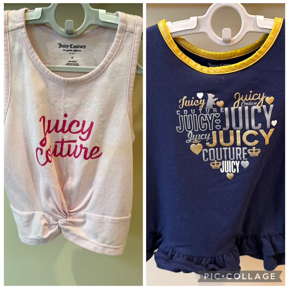 Juicy Couture Toddler Girls Tops Bundle of 2 Size 3T